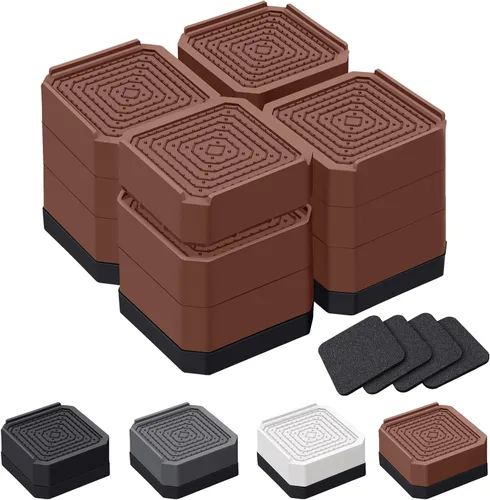 Miniatura 8 de ANNKUT Elevadores de cama y elevadores de muebles, bloques de elevación ajustables resistentes para sofás, escritorios y sillas, elevan 1.5