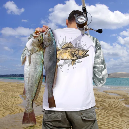 Miniatura 64 de Palmyth - Camiseta de pesca para hombre, con manga larga, protección solar ultravioleta FPU 50+, con bolsillo
