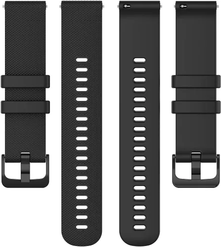 Miniatura 2 de Correa deportiva de repuesto de silicona compatible con Garmin Venu Sq 2 Music/Venu 2 Plus/Venu Sq Music, Vivomove 6 5 3 Music, Vivomove Luxe, Negro
