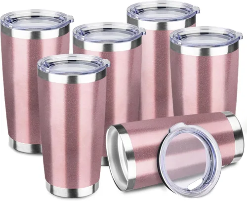 Miniatura 26 de StarSpeed Vaso de 20oz a granel con tapa, acero inoxidable de doble pared aislada al vacío, taza de café con recubrimiento de polvo para bebidas