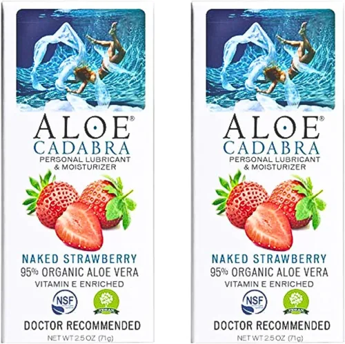 Miniatura 17 de Aloe Cadabra Lubricante Personal Saborizado y Humectante Vaginal, Lubricante de Aloe Orgánico Comestible para Hombres, Mujeres y Parejas, Sin