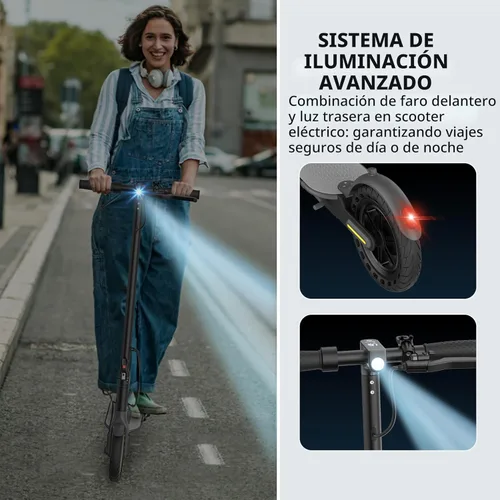Miniatura 9 de Maxshot Electric Scooter, 350W/500W Powerful Motor, 19-22 MPH Max Speed, 15-28 Miles Range, Foldable escooter with Dual Braking Systems, Smart APP