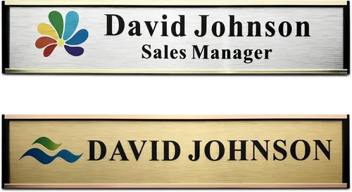 Miniatura 9 de Placa de identificación personalizada para puerta o pared, 2 x 8 pulgadas, placas de identificación de aluminio personalizadas para puerta