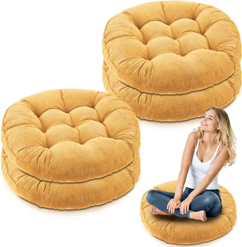 Almohadas de suelo Jerify 22 x 22 Pulgadas Redondas Cuadradas Grandes Almohada de meditación para piso para aula Meditación para adultos Almohada