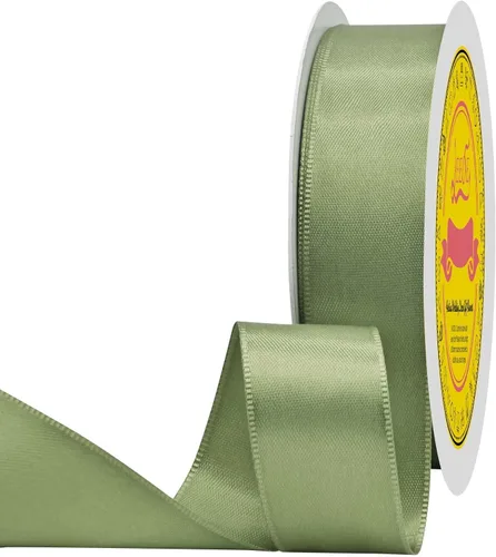 Miniatura 200 de Cinta de satén blanca antigua de doble cara de 1-1/2 pulgadas x 50 yardas, cinta de poliéster para envolver regalos, día de San Valentín, bodas