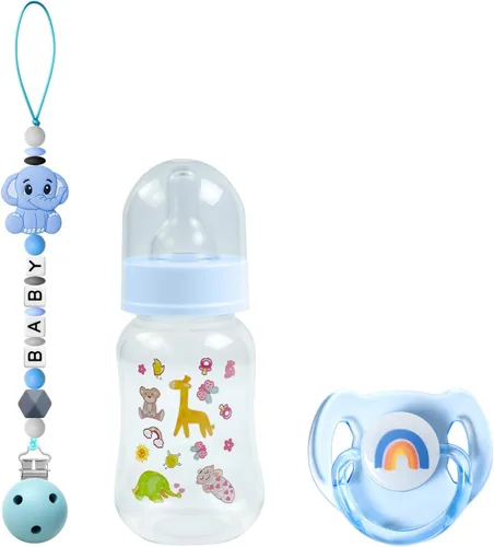 Miniatura 9 de SCOM Juego de Accesorios para Muñeca Bebé Reborn - Chupetes Magnéticos Arcoíris y Biberones para Muñeca Bebé Removibles Reutilizables con Clips