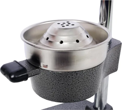 Miniatura 7 de Exprimidor comercial de cítricos de hierro fundido, prensa manual extra grande de jugo de naranja, exprimidor de mano resistente para uso en Gris
