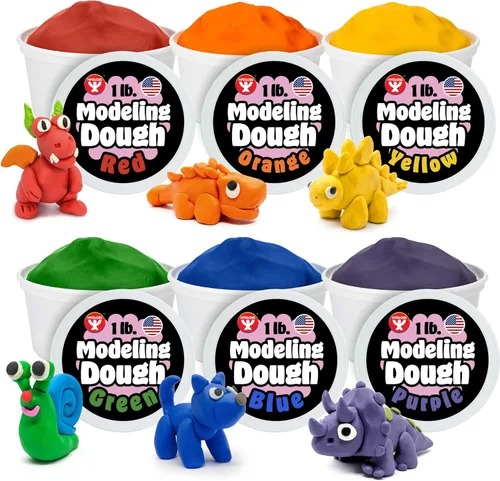 Miniatura 8 de Hygloss Masa de Modelado para Jugar para Niños – Masa Sensorial Segura y No Tóxica para Artes y Manualidades – Tubo de 1 lb – Arcilla de Jugar