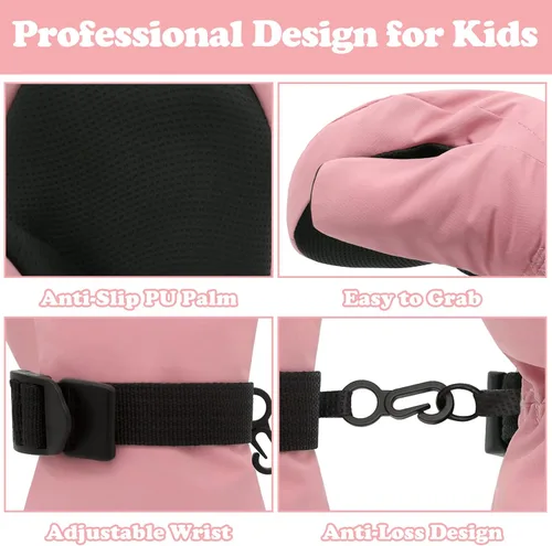 Miniatura 29 de Sarfel Manoplas para niños pequeños, guantes impermeables de nieve y esquí para niños, guantes de invierno para bebés con Thinsulate