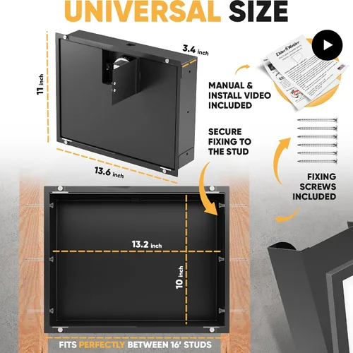 Miniatura 4 de Elder Welder Caja fuerte de pared oculta Marco de fotos 100% real, reemplazable incluido Construcción de metal robusto Cerradura