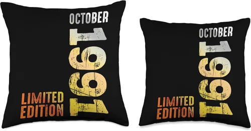 Miniatura 3 de Since October 1991 Retro 1991 Vintage 1991 October Throw Pillow