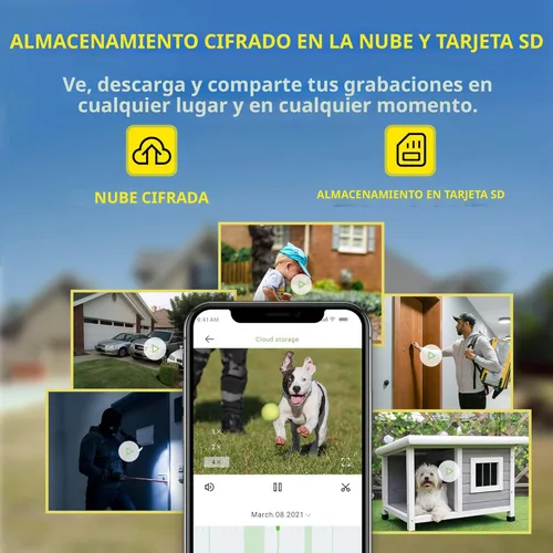 Miniatura 5 de Septekon 2K - Cámaras de seguridad para el hogar, paquete de 4, cámara de seguridad WiFi con cable de 2.4G para exteriores