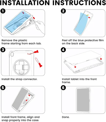 Miniatura 9 de SEYMAC Funda protectora a prueba de golpes para iPad Air de 11 pulgadas M4, M3, M2 (2026/2025/2024), funda protectora a prueba de golpes
