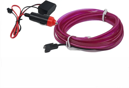Miniatura 14 de El - Tira de luces LED de neón para auto, tira de luces LED para interior y exterior de automóvil, cable frío de 12 V para decoración