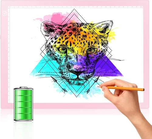 Miniatura 21 de LitEnergy A3 Caja de Luz LED para Calcar, Ultradelgada, con USB Ajustable, Luz LED Artcraft para Tatuajes, Transmisión, Bosquejos, Animación, Verde