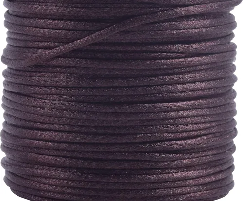 Miniatura 120 de KONMAY 80 Yardas 1.0mm Cordón Rattail de Nylon Satén Seda Trim Hilo para Cuentas para Nudos Chinos, Kumihimo, Trabajo con Cuentas, Macramé, 2-Azul