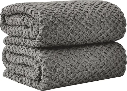 Miniatura 60 de Great Bay Home - Toallas de mano 100% algodón blanco, 6 toallas de baño suaves para manos, altamente absorbentes y de secado rápido, colección
