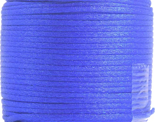 Miniatura 95 de KONMAY 80 Yardas 1.0mm Cordón Rattail de Nylon Satén Seda Trim Hilo para Cuentas para Nudos Chinos, Kumihimo, Trabajo con Cuentas, Macramé, 2-Azul