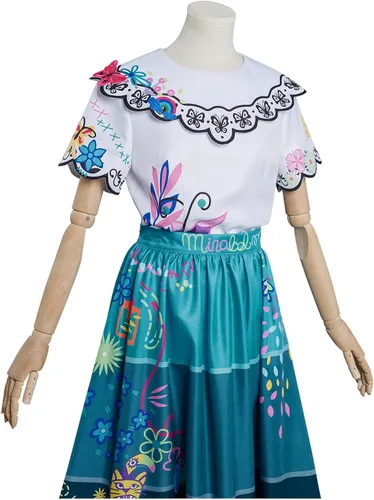 Miniatura 7 de Weholmy Women Girls Mirabel Dress Floral Print Full Set Cosplay Costume with Glasses for Adult