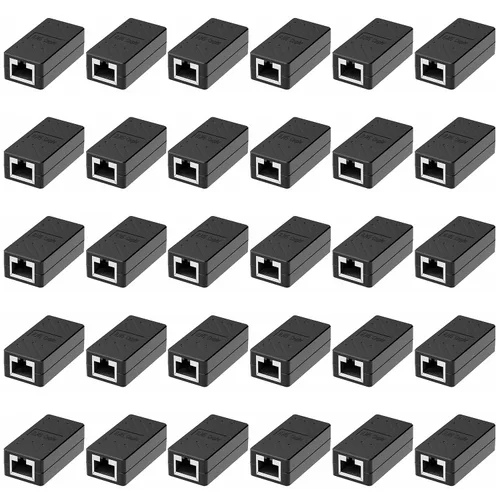 Miniatura 9 de Dingsun Acoplador RJ45, extensor Ethernet hembra a hembra, acoplador Ethernet para Cat7, Cat6, Cat5, Cat5 (1 paquete, negro)