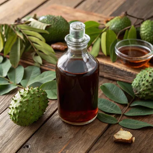 Miniatura 3 de VEV Líquido amargo de guanábana, fórmula sin azúcar con extracto de graviola, 20 en 1, con semilla negra, moringa y orégano, salud digestiva
