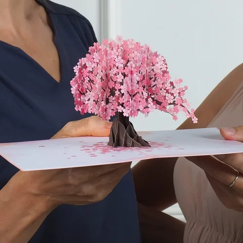 Miniatura 4 de Paper Love Tarjeta de ramo desplegable 3D, regalo para cumpleaños, boda, aniversario, agradecimiento, mejora el día de San Valentín, día de la madre