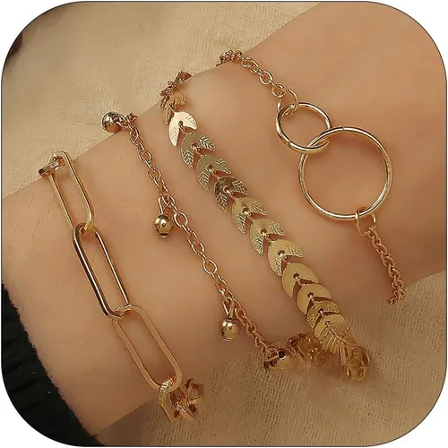 Miniatura 42 de Long tiantian Pulsera de oro gruesa para mujer, pulseras de oro delicadas, pulseras para mujer, pulseras apilables de eslabones de cadena