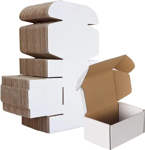 Miniatura 33 de HORLIMER - Cajas de envío pequeñas de 7x5x2, conjunto de 50, caja de cartón corrugado blanca para envío de correspondencia