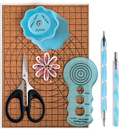 Miniatura 4 de JUYA Kit de relleno de papel con 960 tiras y 14 herramientas (herramientas azules, ancho de 0.118 in tiene pegamento)