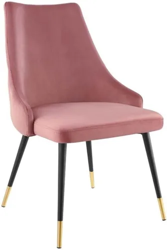 Miniatura 16 de Modway Adorn Silla auxiliar de comedor de terciopelo copetudo, color negro, 25 pulgadas de profundidad x 22 pulgadas de ancho x 34 pulgadas de alto