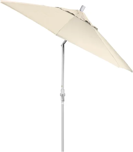 Miniatura 2 de California Umbrella paraguas de tela Olefin de 9 pies de fibra de vidrio de elevación basculante mercado de aluminio, paraguas con poste de bronce