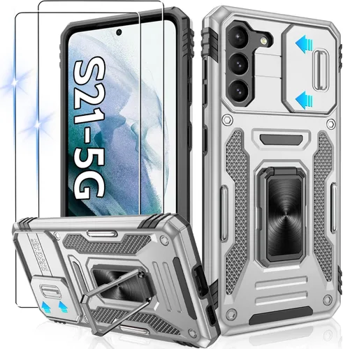 Miniatura 95 de Gritup para Samsung Galaxy S22 Funda con protectores de pantalla HD de 2 paquetes y cubierta deslizante para la cámara, protección contra caídas
