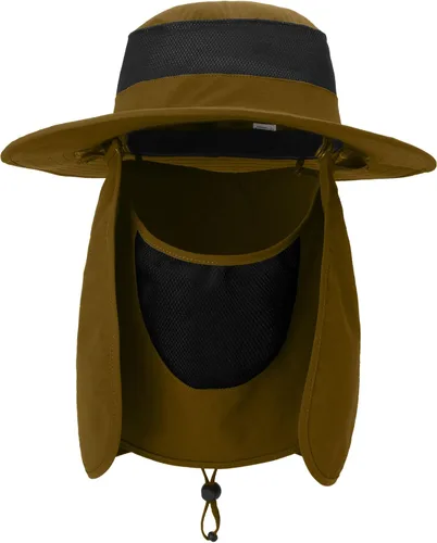 Outdoor Sun Hat UPF 50 Protection Waterproof Fishing hat Face Cover Summer Neck Flap Hat