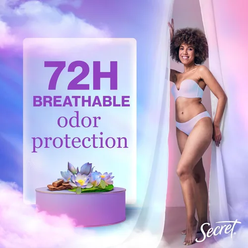 Miniatura 3 de Secret Desodorante antitranspirante fresco para mujer, protección transpirable contra el sudor y el olor durante 72 horas, frescura instantánea