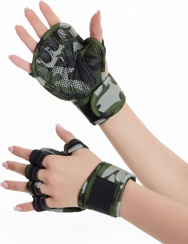 Miniatura 4 de SUJAYU Guantes de levantamiento de pesas, muñequeras para levantamiento de pesas, muñequeras para levantamiento de pesas, guantes de gimnasio