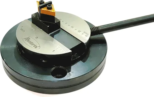 Miniatura 11 de Accesorio de torno de bola -Base ovalada con escala de tamaño-Broca doble Herramienta de torneado de radio de esfera de metal convexo y cóncavo Se