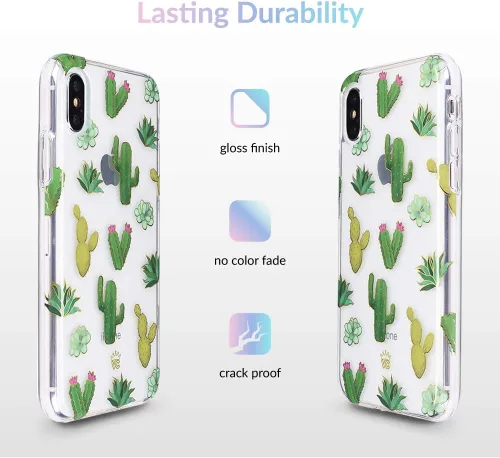 Miniatura 5 de Velvet Caviar Compatible con iPhone Xs Max Funda Cactus para mujeres y niñas - Lindas fundas protectoras transparentes para teléfono Cactus