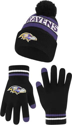 Miniatura 40 de Ultra Game Adults NFL Official Super Soft Winter Beanie Knit Hat With Warm Touch Screen Gloves Color del equipo 2