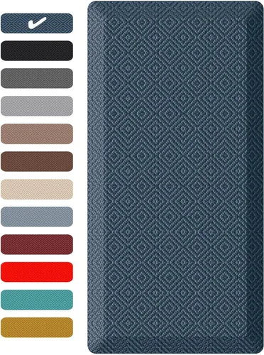 Miniatura 13 de Ophanie Tapetes de cocina para piso, alfombras de cocina, 20 x 32 pulgadas, antifatiga, tapete acolchado de pie, impermeable, cómodo tapete Gris