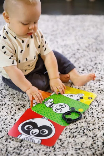 Miniatura 11 de Baby Einstein Flip para Arte Espejo de Actividad de Piso de Alto Contraste con Tarjetas para Llevar, Juego de Tiempo de Barriga, Recién Nacido+