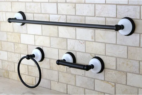 Miniatura 2 de Kingston Brass BAK111148ORB - Juego de accesorios de baño victorianos, 24 pulgadas de largo, bronce aceitado Oil Rubbed Bronze