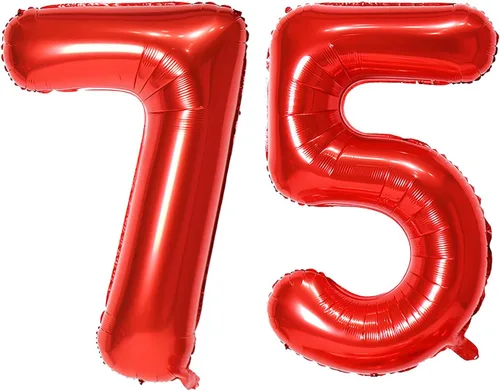 Miniatura 15 de Globo de helio rojo del número 10 de 40 pulgadas, autosellado para decoración de fiesta de cumpleaños y decoración de fiesta de aniversario (rojo 10)