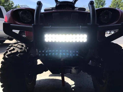 Miniatura 6 de AUXTINGS Barra de luz LED de trabajo de 12 pulgadas de 72 W con foco de inundación para todoterreno, para jeep, todoterreno, furgoneta, caravana
