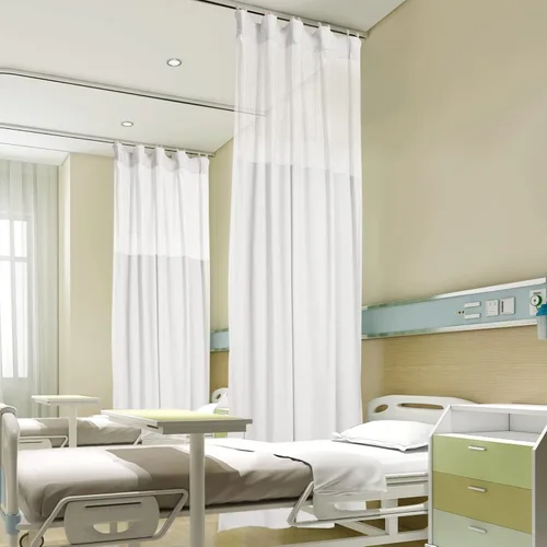 Miniatura 11 de Fcosie Cortinas divisoras de habitación de hospital con ganchos planos para cubículo, pantalla de privacidad para hospital, clínica médica