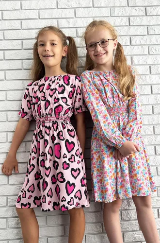 Miniatura 5 de Vestido floral con cintura fruncida para niñas, ropa de juego para la iglesia, vacaciones, vestido midi suave con bolsillos