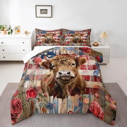 Miniatura 11 de Homewish Lindo juego de edredón de perros, juego de ropa de cama verde para niños, niñas y mujeres, edredón de verano para adultos, juego de edredón