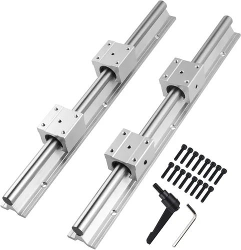 Miniatura 10 de ANWOK - Riel lineal SBR20-23.622 in/23.6 pulgadas, riel deslizante lineal con 4 bloques de rodamientos SBR20UU para routers CNC de bricolaje