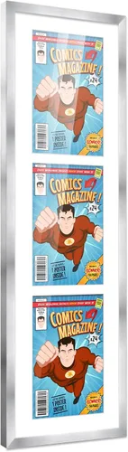 Miniatura 109 de Poster Palooza Marco de cómic con paspartú para 1 cómic de la Edad de Bronce publicado entre 1970 y 1985, marco de cómic negro para cómic de 7.25 x