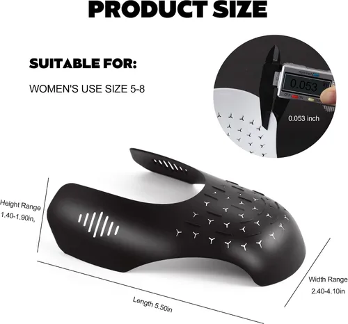 Miniatura 4 de TUPEED 6 pares de protectores de dedos de zapatos, protectores antiarrugas para Air Jordan Air Force, 2022 nuevos tapones para arrugas de zapatos