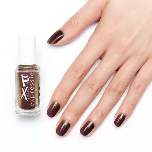 Miniatura 9 de essie Expressie FX Filter - Esmalte de uñas vegano de secado rápido, capa superior cromada, Oil Slick, 0.33 onzas líquidas